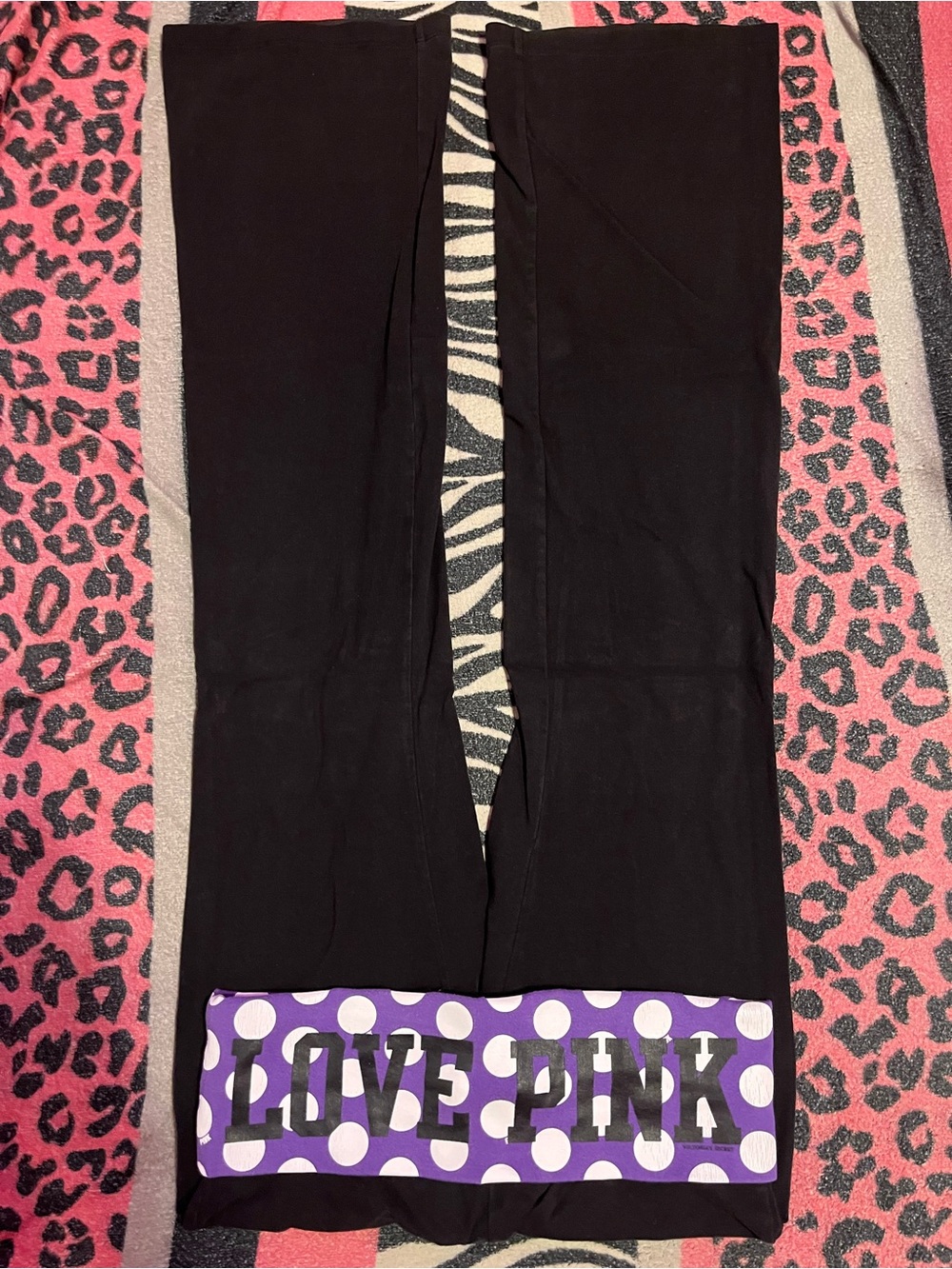 Vintage PINK Victoria's Secret foldover leggings